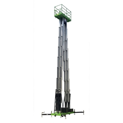 3배 돛대 수동 Punshing 이동할 수 있는 공중 일 플랫폼 12m 드는 테이블 300Kg 적재 능력