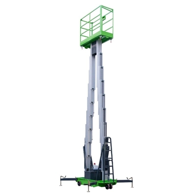 Dual Mast Aluminum Aerial Work Platform Towing Type Lifting Height 8m