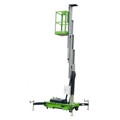 Single Mast Manual Pushing Aluminum Work Platform