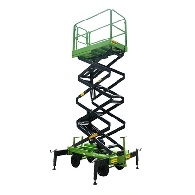 Manual Pushing Mobile Scissor Lift Working Height 8 Meters 500Kg Loading Capacity