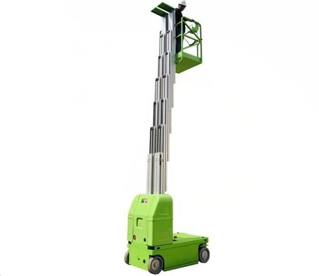 Aluminum Aerial Work Platform Double Mast Self propelled Vetical Lift 9 Meters
