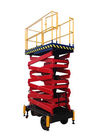 14m 이동할 수 있는 끼워넣는 상승 빨간 유압 엘리베이터 공중 일 플랫폼을 미는 500kg 설명서